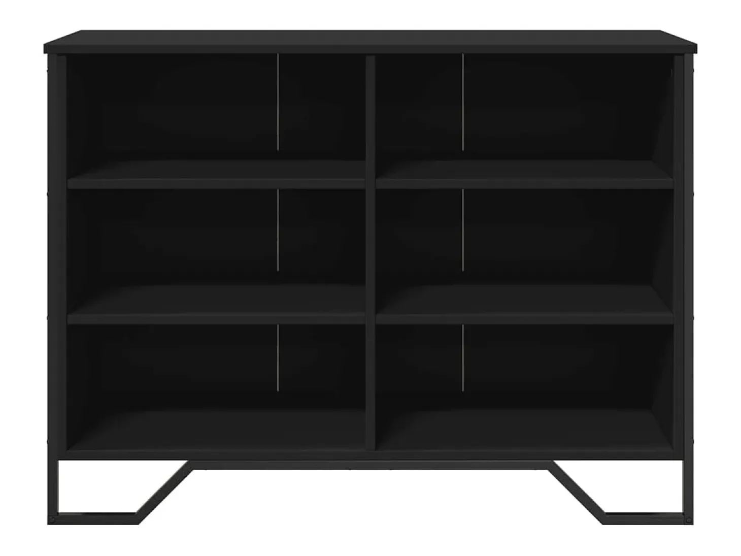 Aparador cómoda cómoda mueble mueble de almacenaje organizador cocina salón salón 101 x 35,5 x 74,5 cm madera contrachapada negro 02_0035812