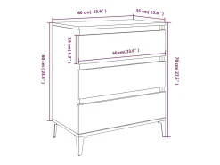 Aparador cómoda cómoda mueble mueble de almacenaje organizador cocina salón salón 60 x 35 x 70 cm madera contrachapada marrón 02_0030994