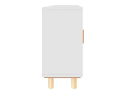 Aparador cómoda cómoda mueble almacenaje organizador cocina salón salón 105 x 30 x 60 cm madera maciza de pino y ratán blanco natural 02_0030188