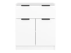 Aparador cómoda cómoda mueble mueble de almacenaje organizador cocina salón salón 60 x 30 x 70 cm madera contrachapada blanco 02_0030331