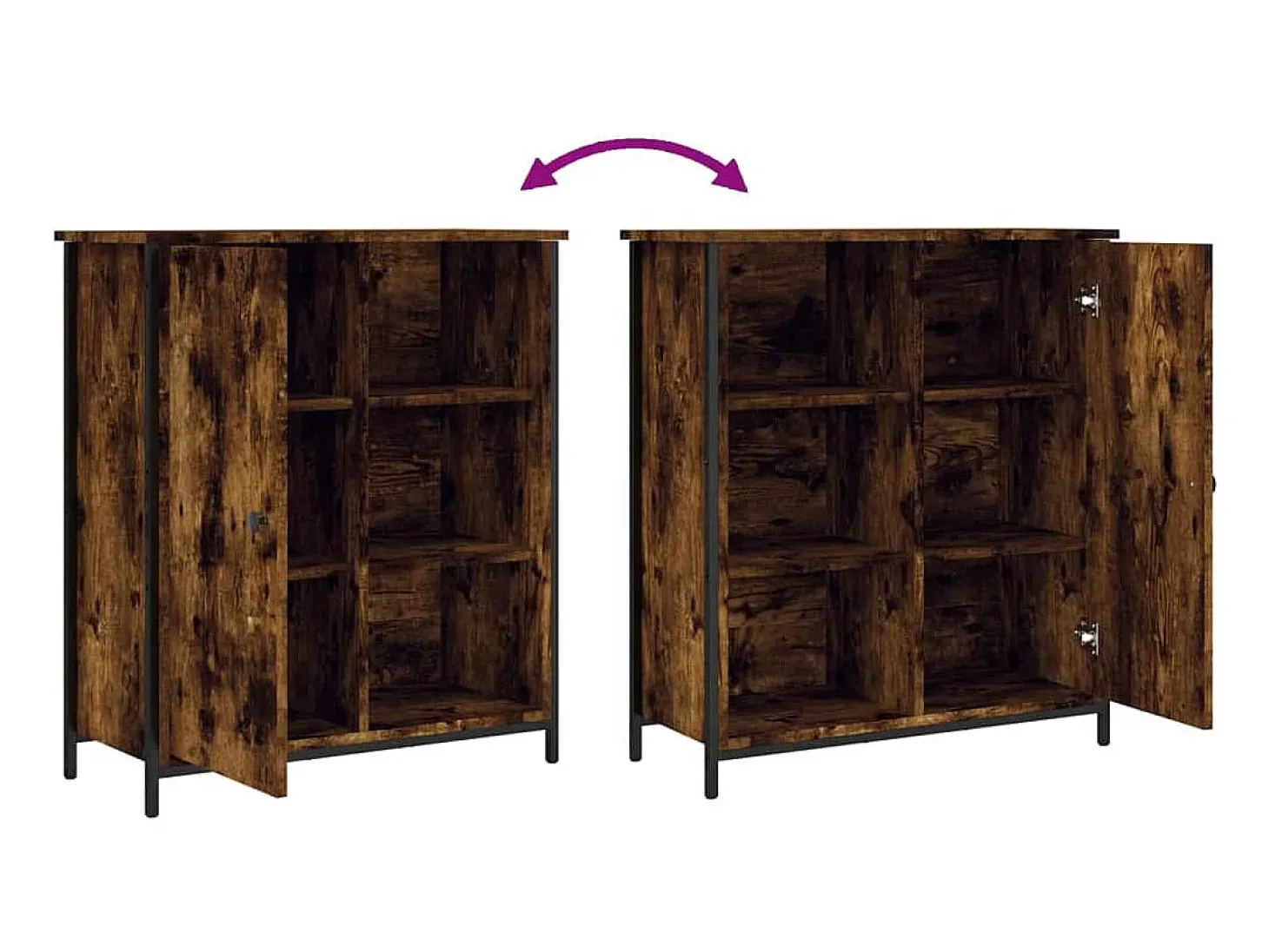 Aparador cómoda cómoda mueble mueble de almacenaje organizador cocina salón salón 70 x 30 x 80 cm madera contrachapada marrón 02_0031080