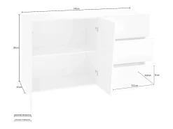 Aparador cómoda de diseño moderno en madera Vega Living