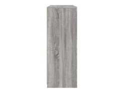Aparador Cómoda Gabinete Organizador de Almacenamiento Cocina Sala de Estar Sala de Estar con Luces LED 3 Piezas Madera de ingeniería Sonoma Gris 02_0037231