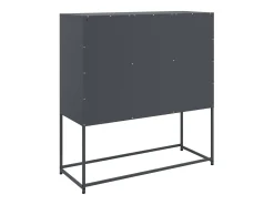 Aparador cómoda mueble almacenaje organizador cocina salón salón 100,5 x 39 x 107 cm acero antracita 02_0029682