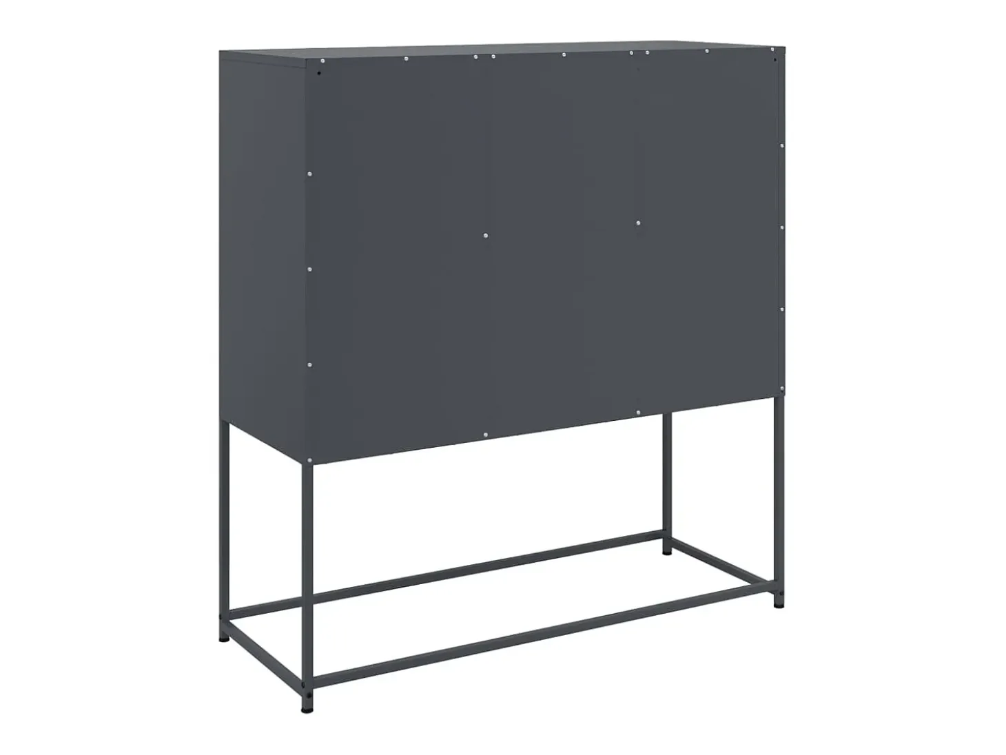 Aparador cómoda mueble almacenaje organizador cocina salón salón 100,5 x 39 x 107 cm acero antracita 02_0029682