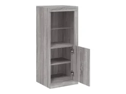 Aparador cómoda mueble almacenaje organizador cocina salón salón con luces LED sonoma 41 x 37 x 100 cm gris 02_0030072