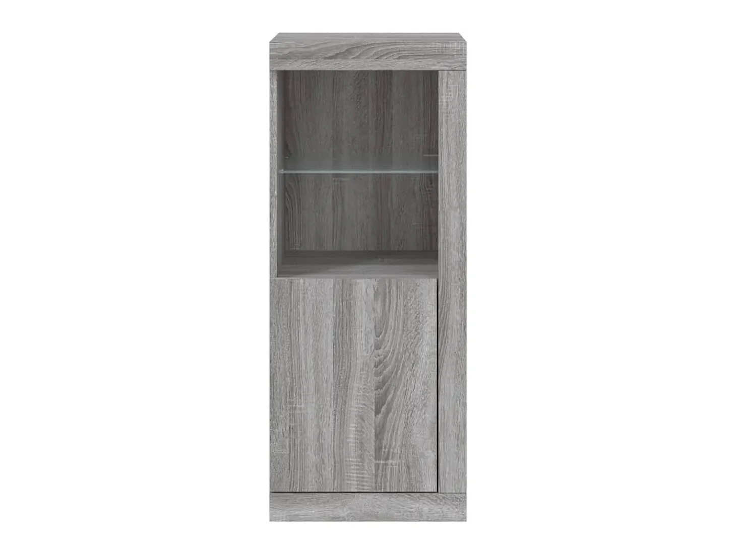 Aparador cómoda mueble almacenaje organizador cocina salón salón con luces LED sonoma 41 x 37 x 100 cm gris 02_0030072