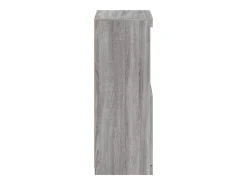 Aparador cómoda mueble almacenaje organizador cocina salón salón con luces LED sonoma 41 x 37 x 100 cm gris 02_0030072