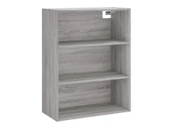 Aparador cómoda mueble almacenaje organizador cocina salón salón alto Sonoma 69,5 x 34 x 180 cm madera contrachapada gris 02_0035484