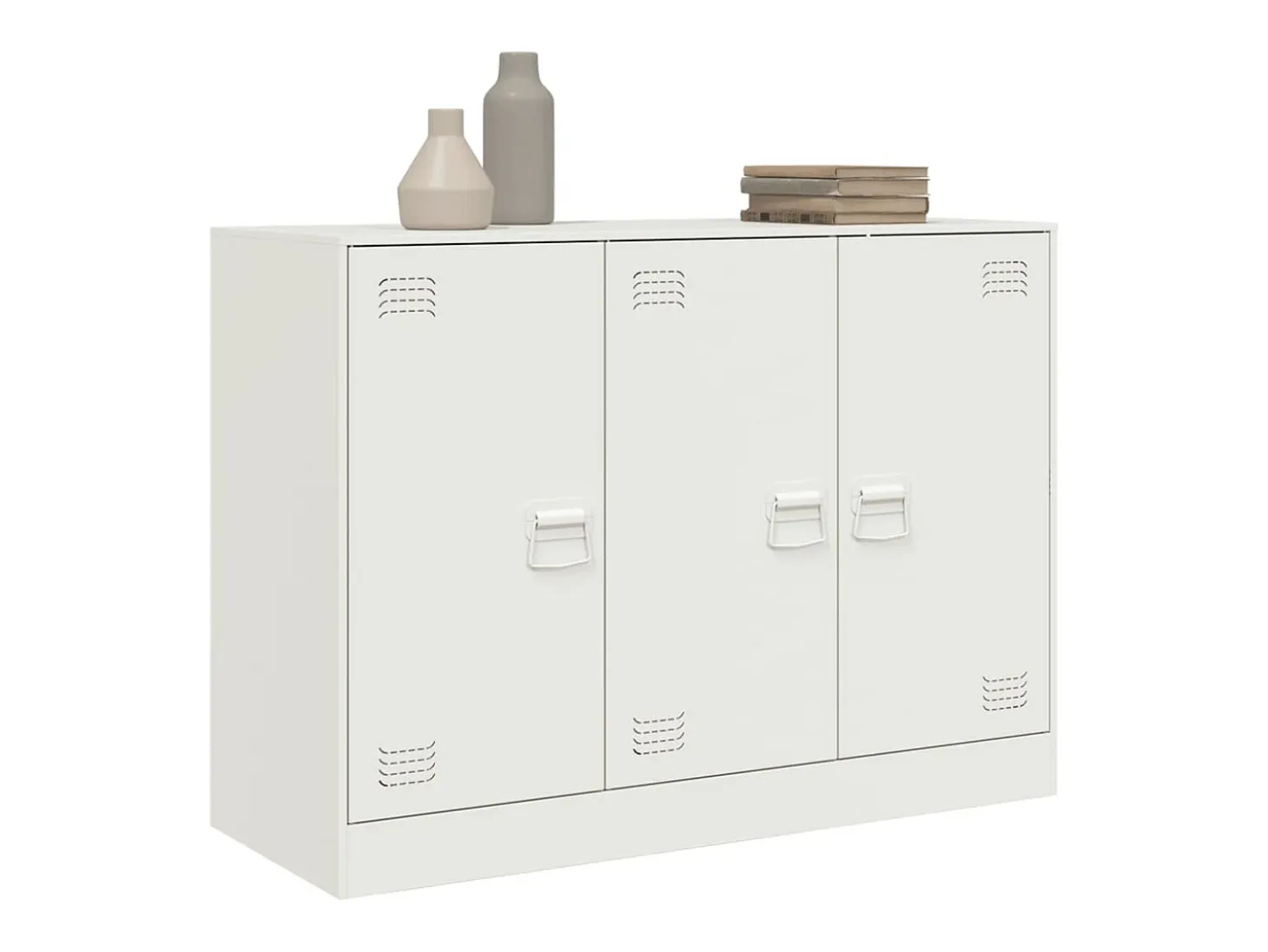 Aparador cómoda mueble almacenaje organizador cocina salón salón 99 x 39 x 73 cm acero blanco 02_0030544