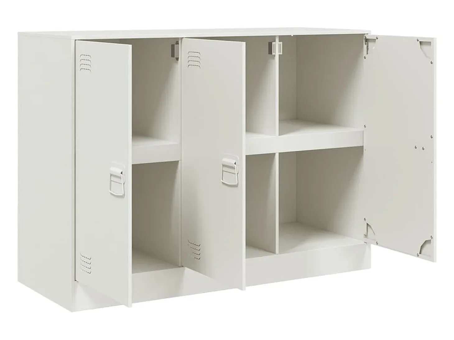 Aparador cómoda mueble almacenaje organizador cocina salón salón 99 x 39 x 73 cm acero blanco 02_0030544