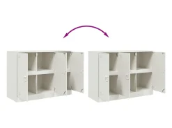 Aparador cómoda mueble almacenaje organizador cocina salón salón 99 x 39 x 73 cm acero blanco 02_0030544