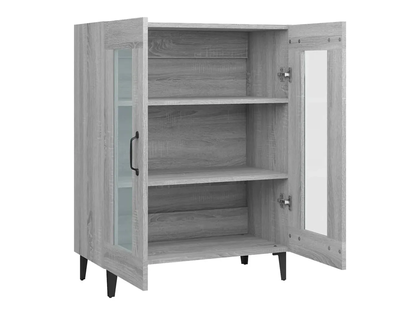 Aparador cómoda mueble almacenaje organizador cocina salón salón Sonoma 69,5 x 34 x 90 cm madera contrachapada gris 02_0036448