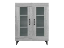 Aparador cómoda mueble almacenaje organizador cocina salón salón Sonoma 69,5 x 34 x 90 cm madera contrachapada gris 02_0036448