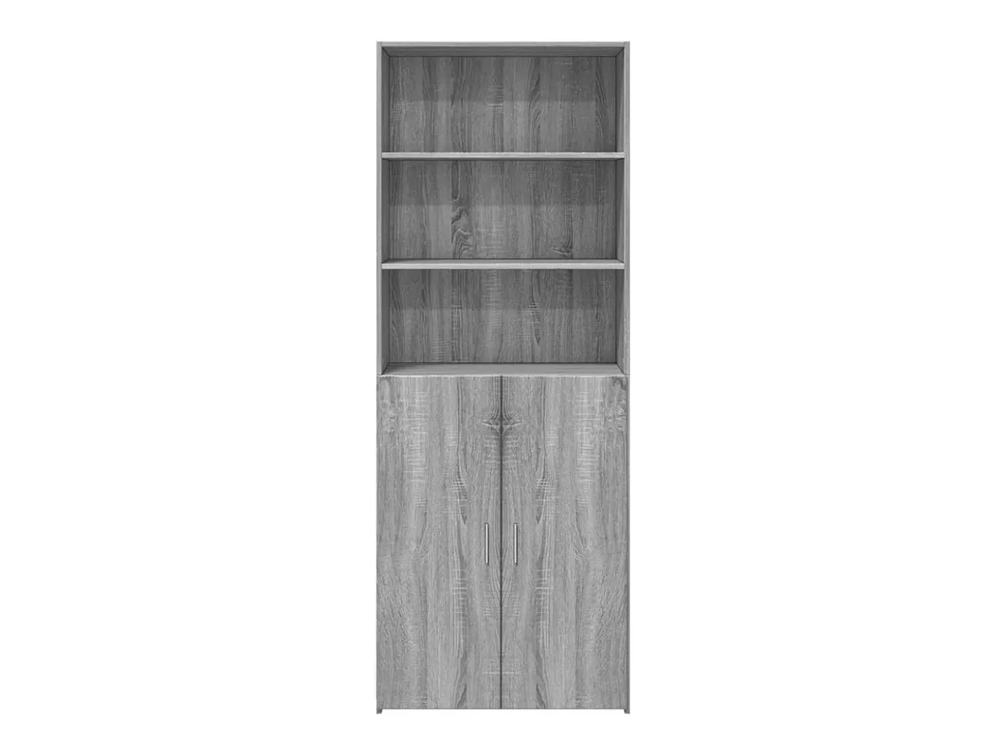 Aparador cómoda mueble almacenaje organizador cocina salón salón alto Sonoma 70 x 42,5 x 185 cm madera contrachapada gris 02_0035628