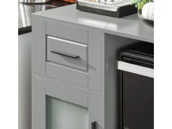 Aparador Cocina con Ruedas Mueble de Almacenamiento para Hornos con 3 Puertas y un cajón 89 x 40 x 89 cm FSB78-HG SoBuy ES