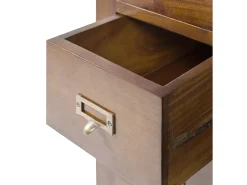Aparador colonial 2 puertas cristal 9 cajones madera maciza caoba Falkane 150 cm