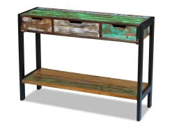 Aparador con 3 cajones de madera maciza reciclada