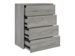 Aparador con 4 cajones gris Sonoma 60x30,5x71 cm