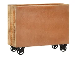 Aparador con 3 cajones madera maciza de mango rugosa 80x30x65cm