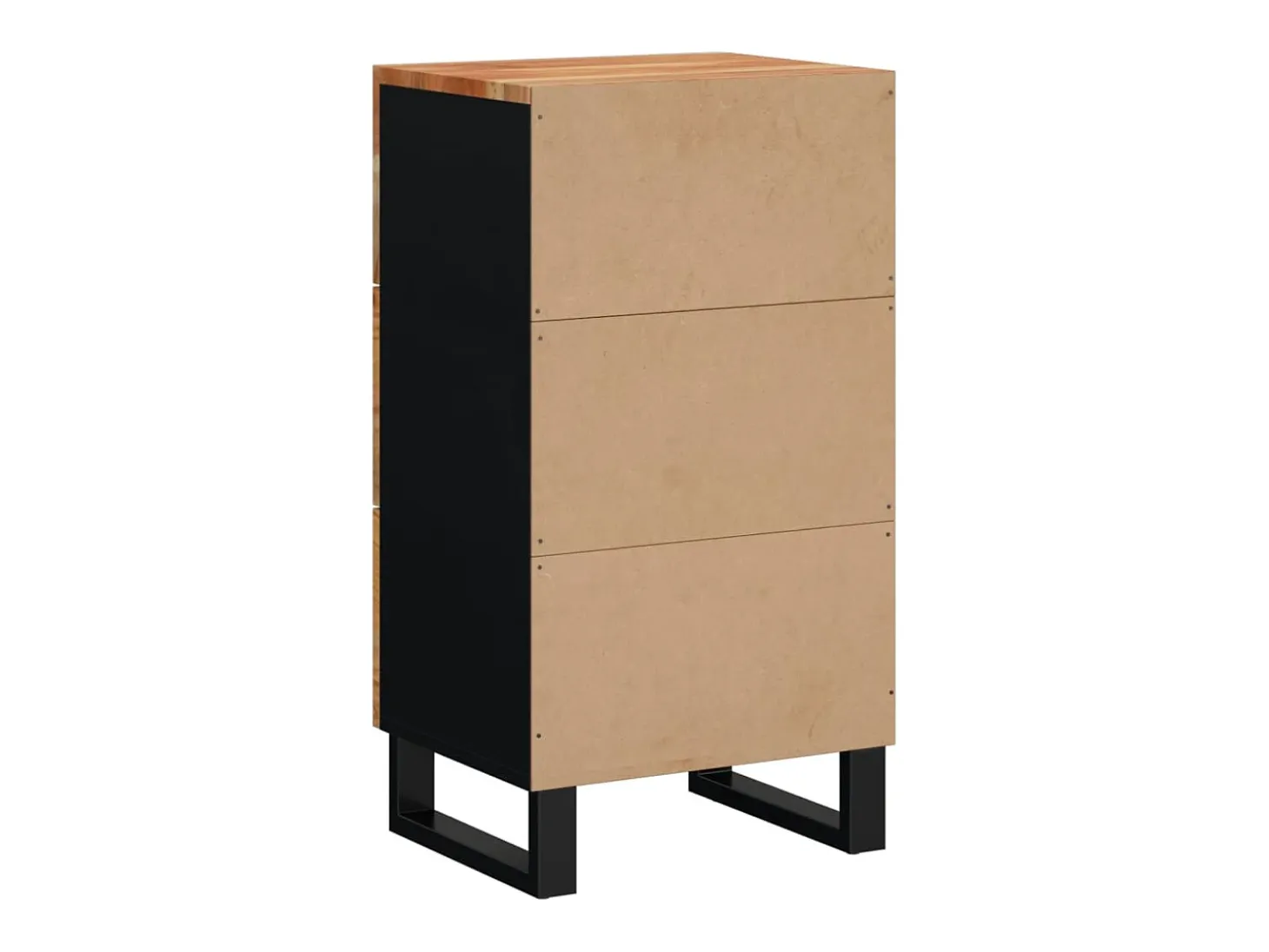 Aparador con 3 cajones madera maciza acacia 40x33,5x75 cm