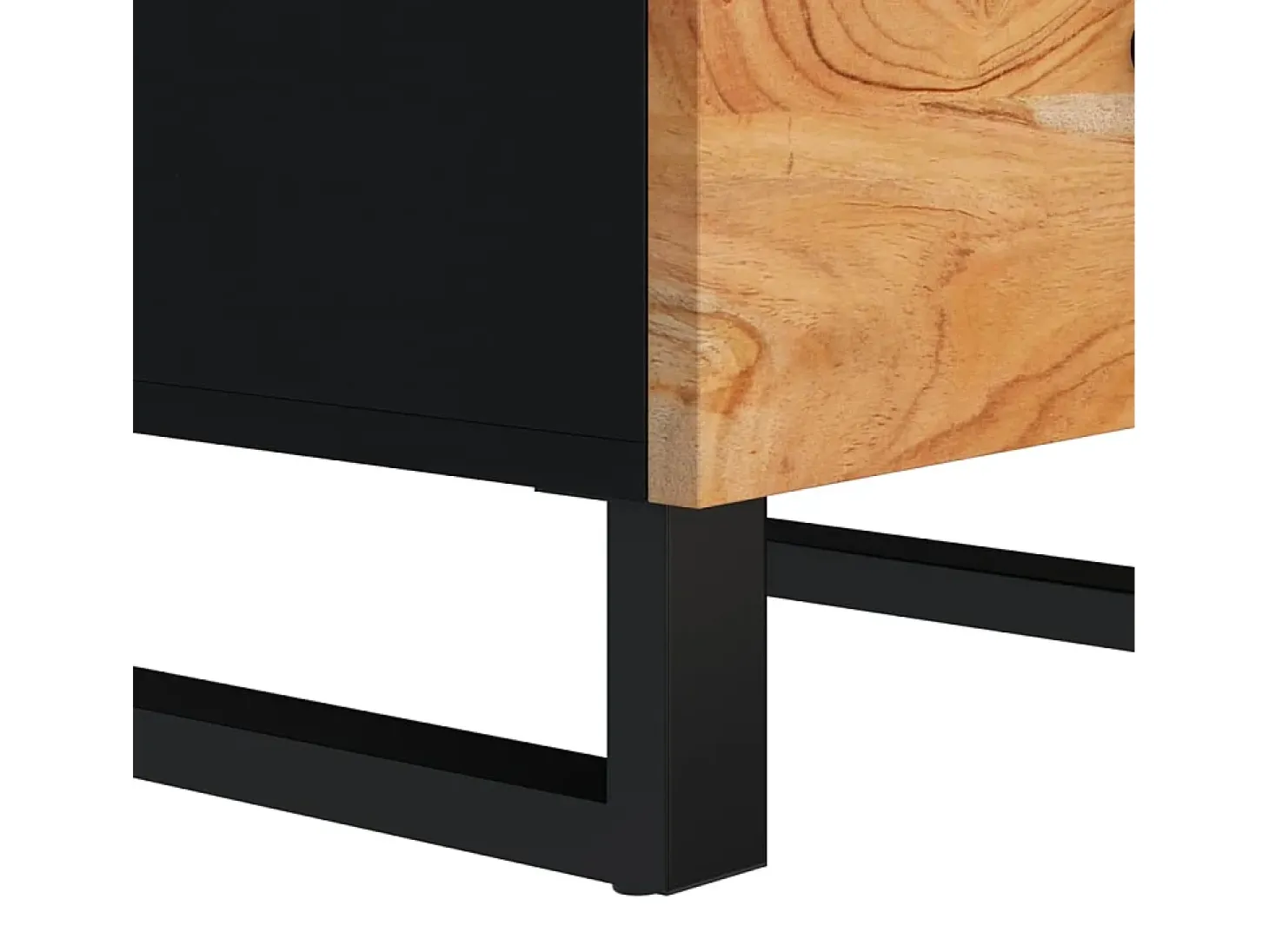 Aparador con 3 cajones madera maciza acacia 40x33,5x75 cm