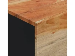 Aparador con 3 cajones madera maciza acacia 40x33,5x75 cm