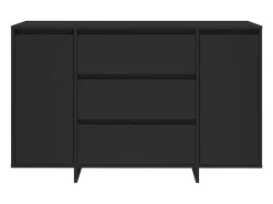 Aparador con 3 cajones Negro 120x41x75 cm Madera de ingeniería