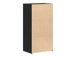 Aparador con 6 cajones roble negro 50x34x96cm madera ingeniería