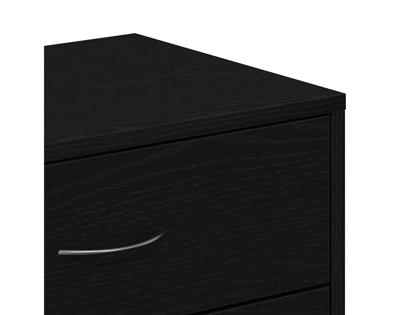 Aparador con 6 cajones roble negro 50x34x96cm madera ingeniería
