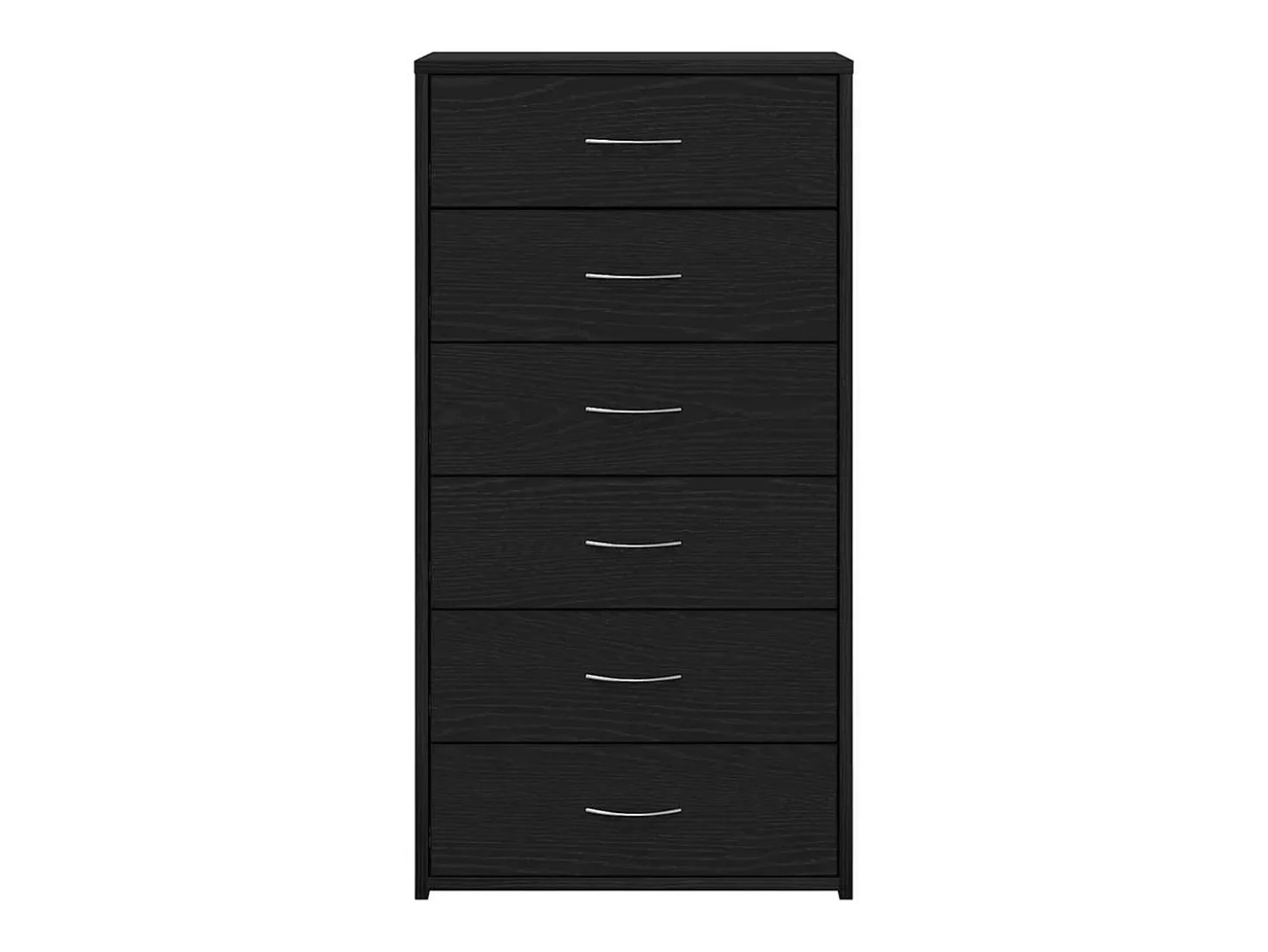 Aparador con 6 cajones Roble negro 50x34x96 cm Madera de ingeniería