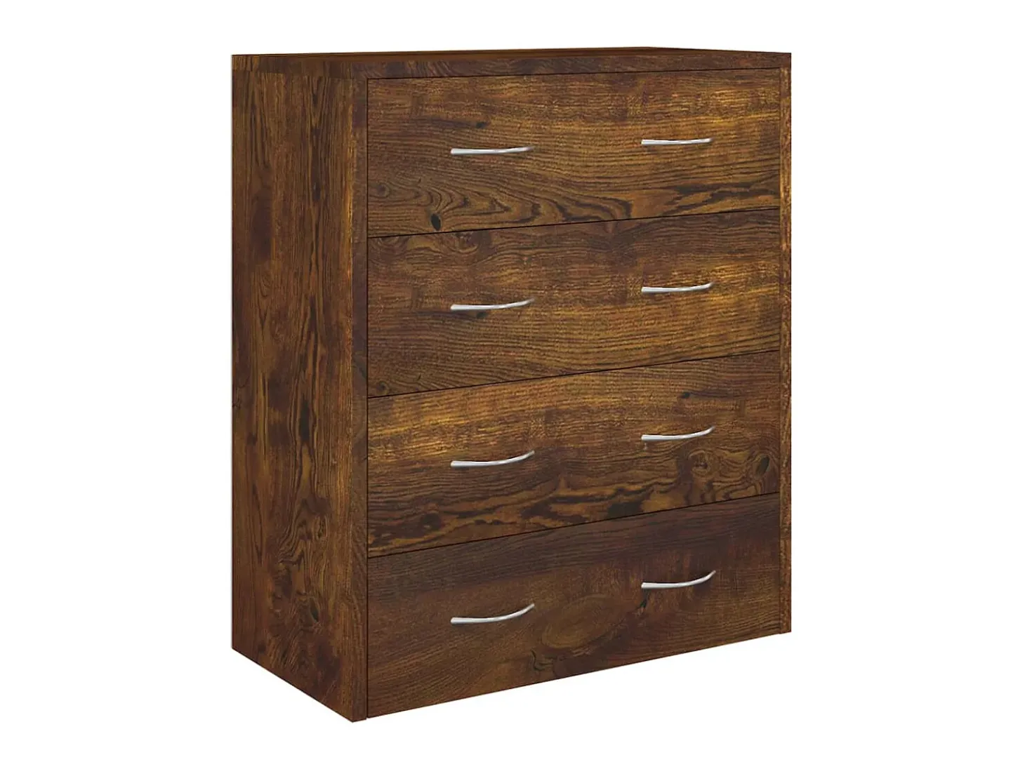 Aparador con 4 cajones roble ahumado 60x30,5x71 cm ES84034