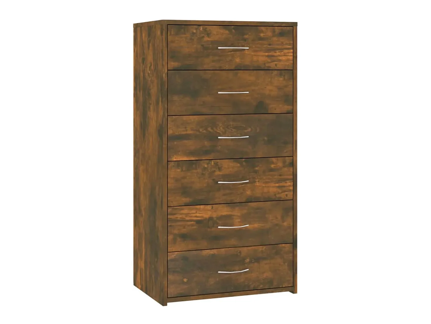 Aparador con 6 cajones Roble ahumado 50x34x96 cm Madera de ingeniería