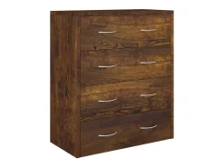 Aparador con 4 cajones 60x30,5x71 cm Roble ahumado