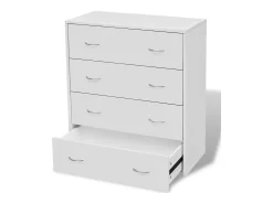 Aparador con 4 cajones 60x30,5x71 cm Blanco
