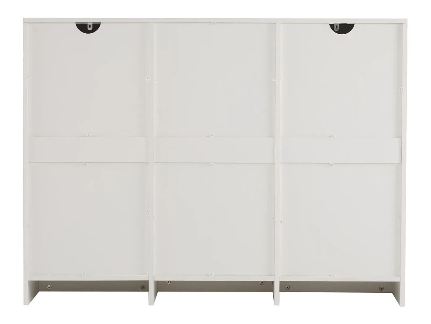 Aparador con 2 puertas, 3 cajones, armario de almacenaje para comedor o salón, 120x90x35cm, blanco