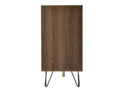 Aparador con 3 puertas - Espacio de almacenamiento elegante y generoso - Pequeño armario color madera + negro 120x76,5x38 cm