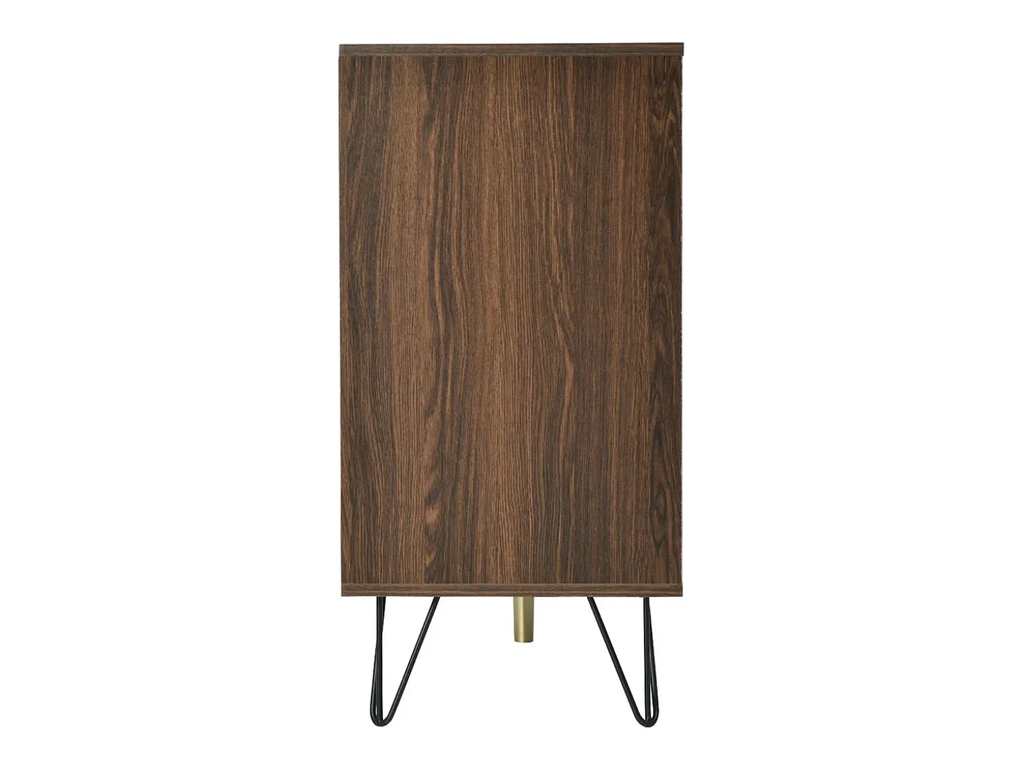 Aparador con 3 puertas - Espacio de almacenamiento elegante y generoso - Pequeño armario color madera + negro 120x76,5x38 cm
