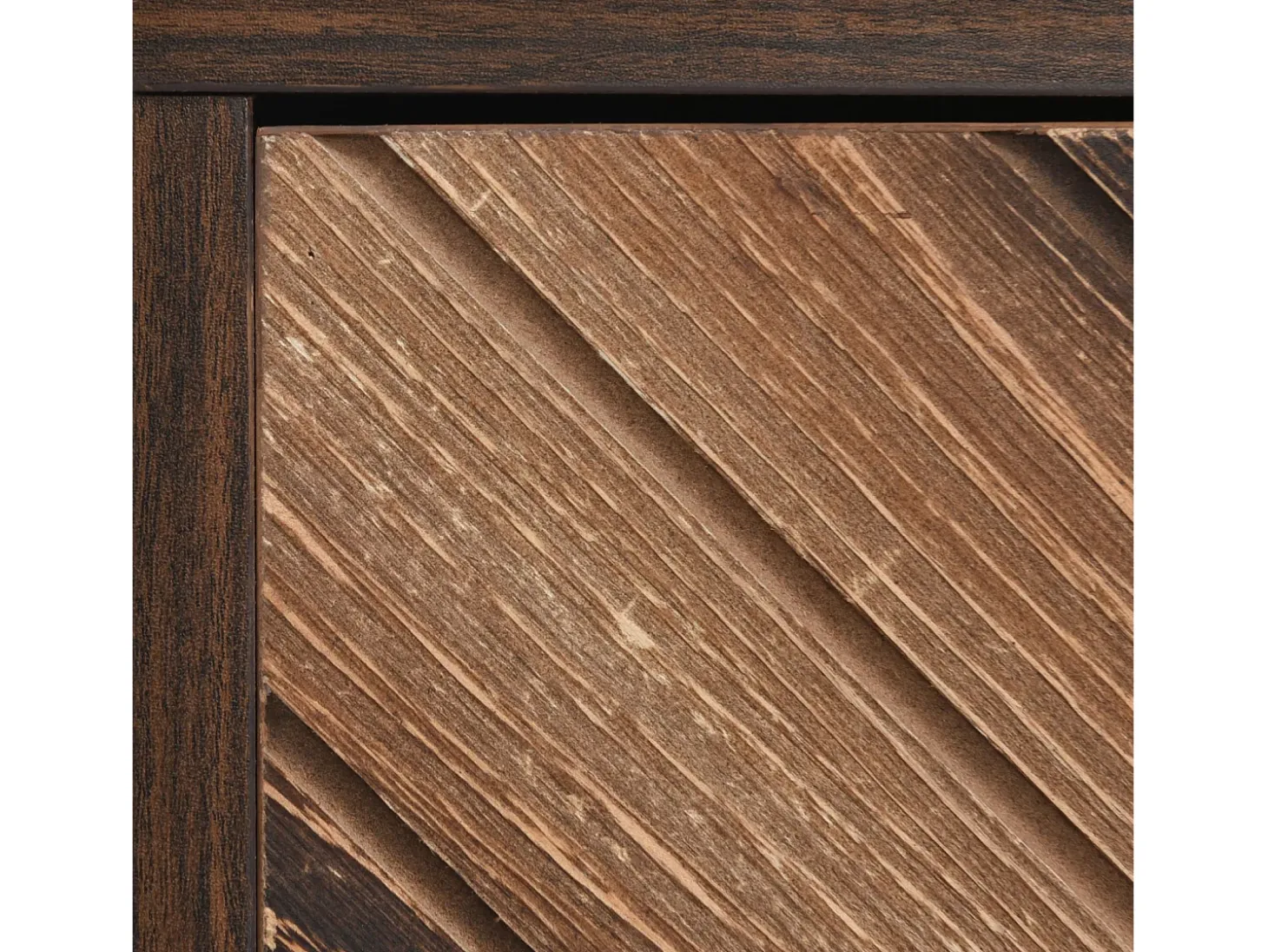 Aparador con 3 puertas - Espacio de almacenamiento elegante y generoso - Pequeño armario color madera + negro 120x76,5x38 cm