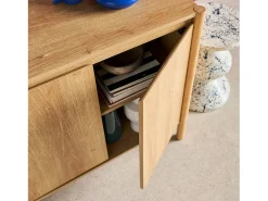Aparador con 2 puertas, 80cm natural