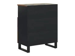 Aparador con 2 puertas de madera maciza reciclada 60x33x75 cm