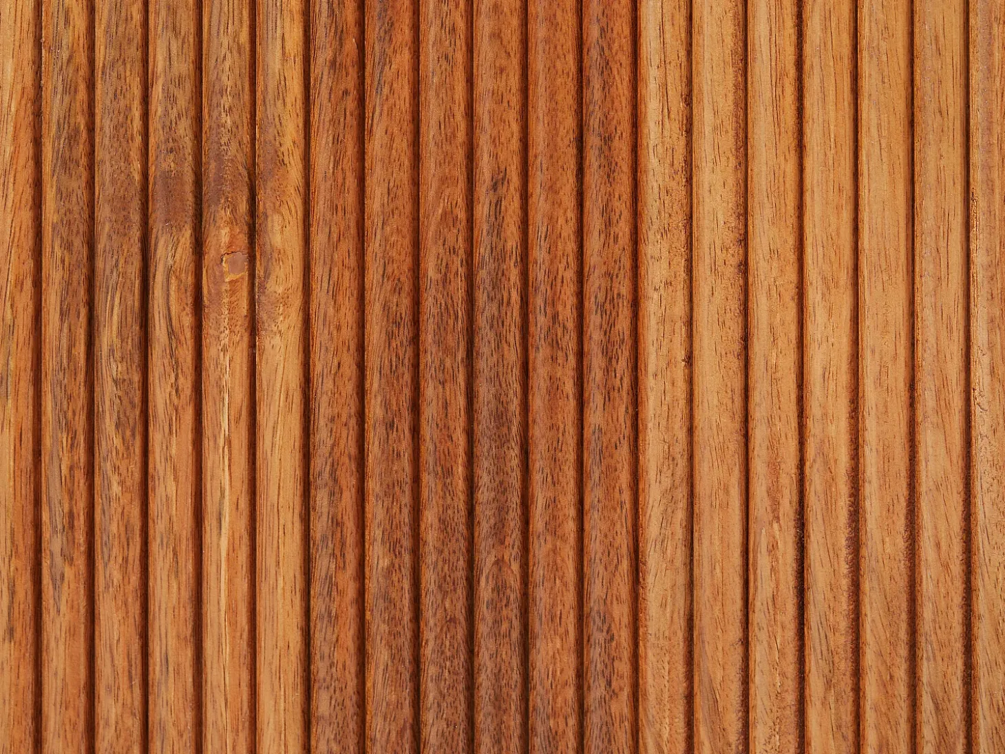 Aparador con 3 puertas de madera de mango y metal - Natural y negro - BALIMELA