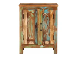 Aparador con 2 puertas de madera maciza reciclada 55x30x70 cm