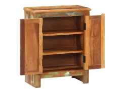 Aparador con 2 puertas de madera maciza reciclada 55x30x70 cm