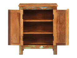 Aparador con 2 puertas de madera maciza reciclada 55x30x70 cm