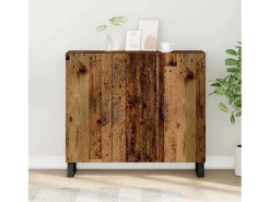 Aparador con 3 puertas en madera vieja 90x34x80 cm en madera de ingeniería