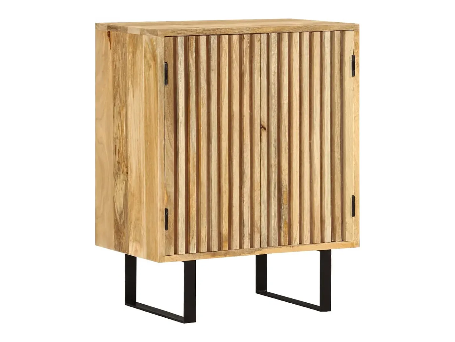 Aparador con 2 puertas madera maciza de mango 55x35x70 cm