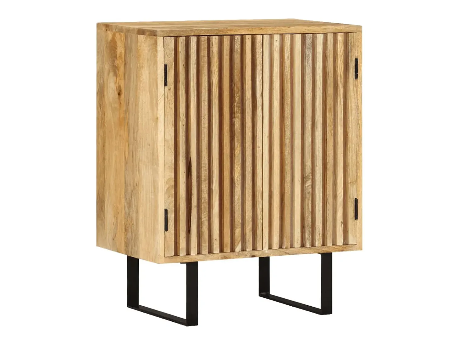 Aparador con 2 puertas madera maciza de mango 55x35x70 cm