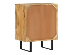 Aparador con 2 puertas madera maciza de mango 55x35x70 cm