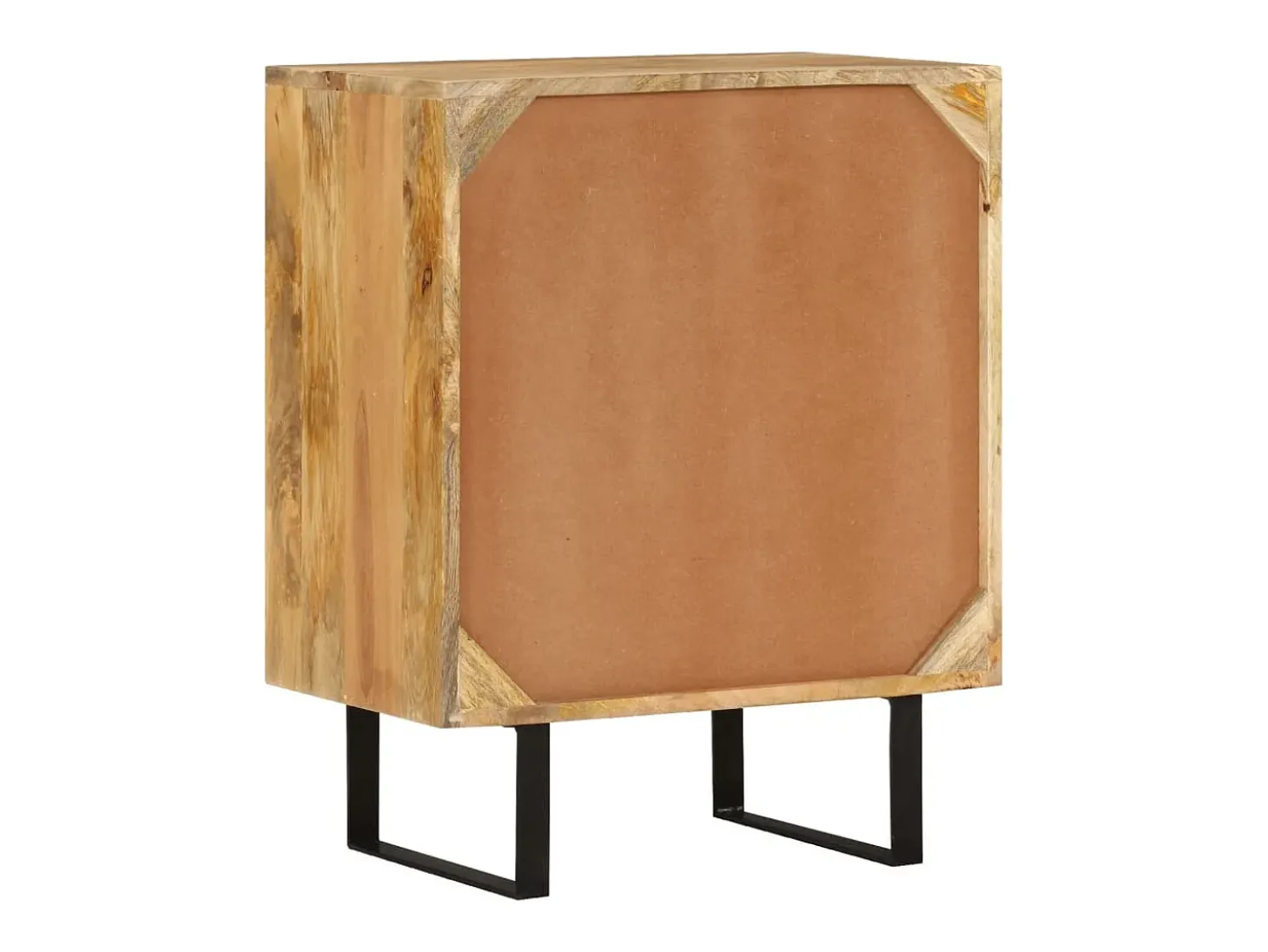 Aparador con 2 puertas madera maciza de mango 55x35x70 cm